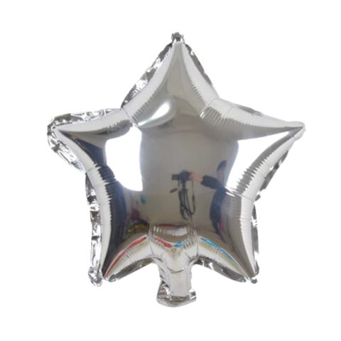 Silver Star Balloons Outer Space Decorations  10Pcs
