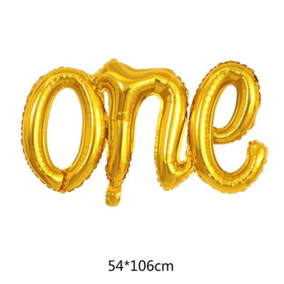 Ensemble de lettres ''One''  Ballon en aluminium ''ONE''