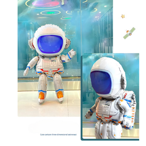 Standing Astronaut Foil Balloon Outer Space Decorations
