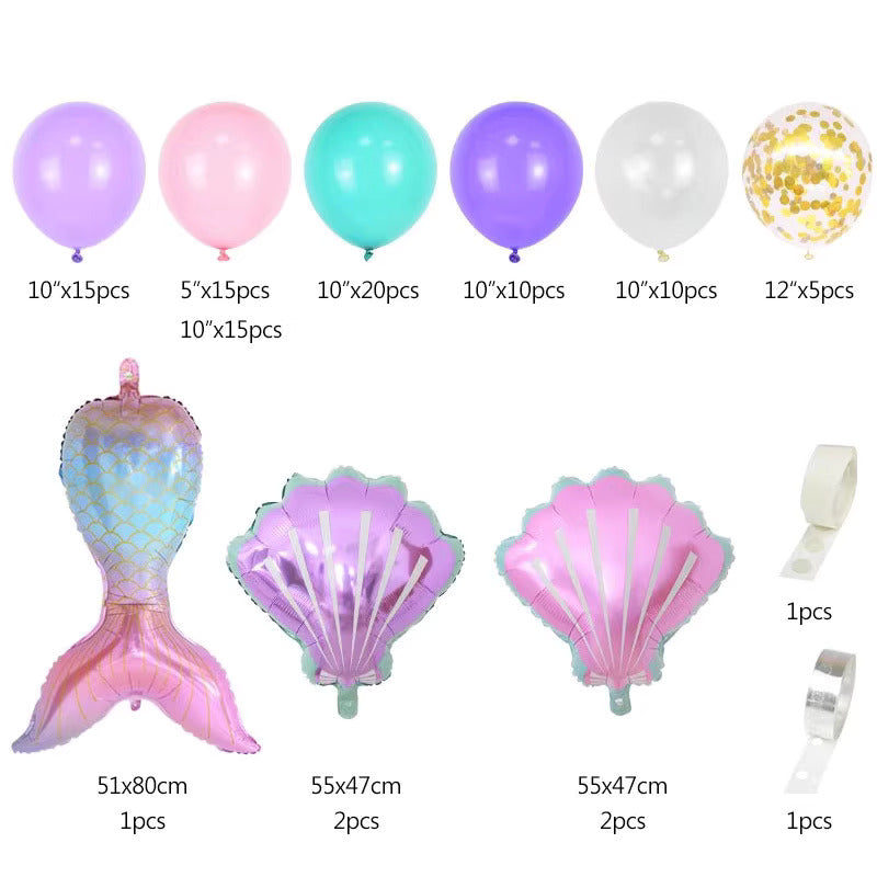 Mermaid Balloon Garland  Mermaid Tail Balloons Arch Kit