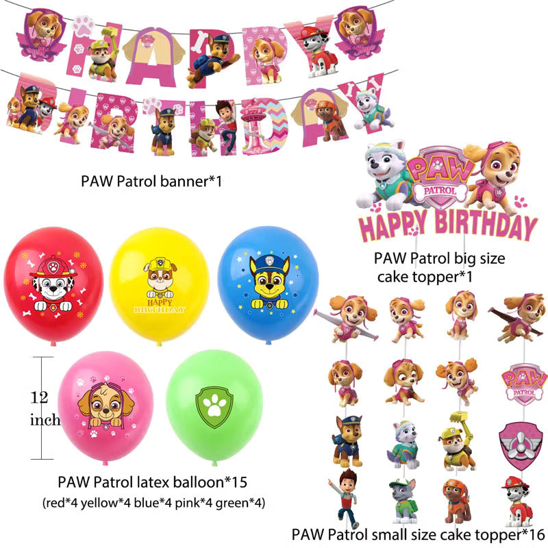 Paw Patrol décorations d'anniversaire Ballons Paw Patrol