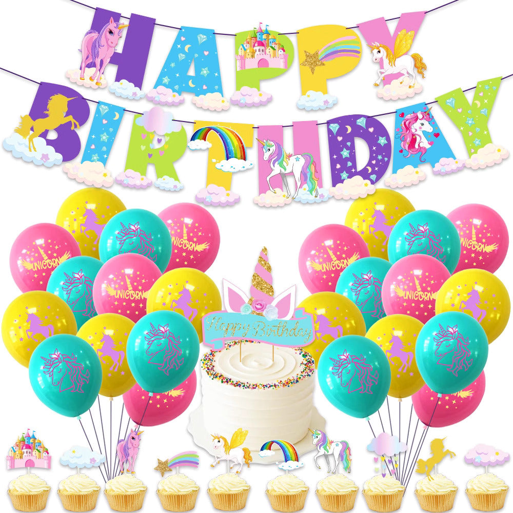 Thème d'anniversaire Licorne Ballons Licorne Décorations d'anniversaire Licorne